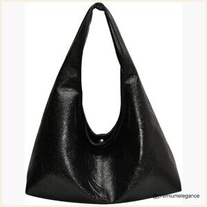 Large Slouchy Hobo Tote Bag Faux Leather Work Tote Laptop Bag